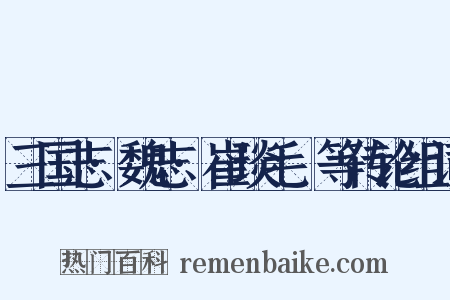 三国志·魏志·崔琰毛玠等传论组词是什么意思的图片